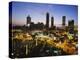 Buildings Lit Up at Sunset, Centennial Olympic Park, Atlanta, Georgia, USA-null-Premier Image Canvas