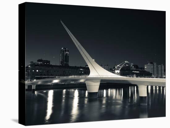 Buildings with a Footbridge at the Port, Puente De La Mujer, Puerto Madero, Buenos Aires, Argentina-null-Premier Image Canvas