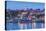 Bulgaria, Black Sea Coast, Nesebar, Waterfront View of Town, Dusk-Walter Bibikow-Premier Image Canvas