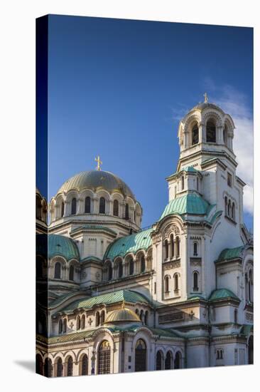 Bulgaria, Sofia, Ploshtad Alexander Nevski Square, Aleksander Nevski Church, Morning-Walter Bibikow-Premier Image Canvas
