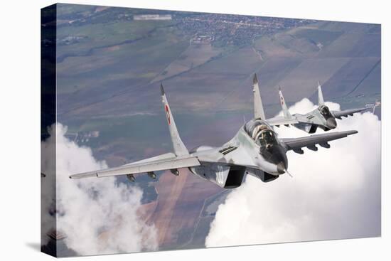 Bulgarian and Polish Air Force Mig-29S Planes Flying over Bulgaria-Stocktrek Images-Premier Image Canvas