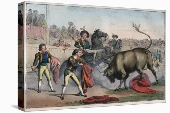 Bull Charging a Picador-Stefano Bianchetti-Premier Image Canvas
