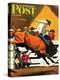"Bull Riding," Saturday Evening Post Cover, July 21, 1945-Fred Ludekens-Premier Image Canvas