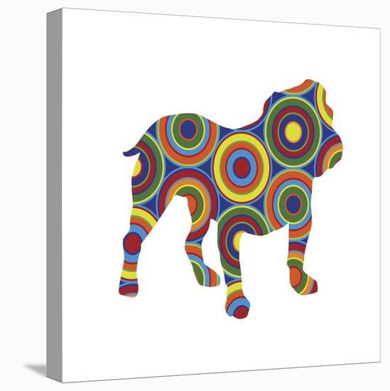 Bulldog Abstract Circles-Ron Magnes-Premier Image Canvas