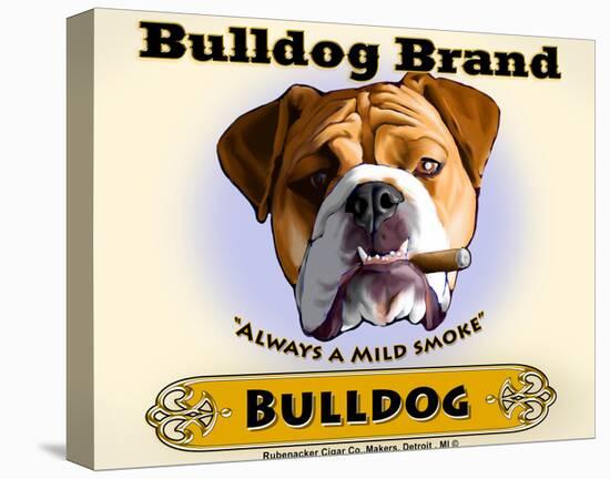 Bulldog Cigar-Brian Rubenacker-Stretched Canvas