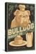 Bulldog - Retro Bisquit Ad-Lantern Press-Stretched Canvas