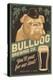 Bulldog - Retro Stout Beer Ad-Lantern Press-Stretched Canvas