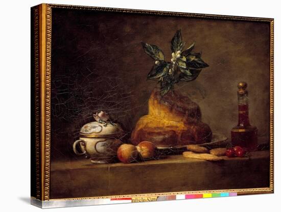 Bun or Dessert. Painting by Jean Simeon Chardin (1699-1779), 1763. Oil on Canvas. Dim: 0,47 X 0,56M-Jean-Baptiste Simeon Chardin-Premier Image Canvas