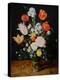 Bunch of Flowers in a Glass Beaker, after 1608, by Jan Brueghel the Elder (1568-1625).-Jan the Elder Brueghel-Premier Image Canvas