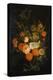 Bunch of Roses, Carnations, Oranges, Grapes, Acorns and Chestnuts-Cornelis de Heem-Premier Image Canvas