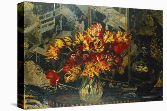 Bunch of Tulips and a Screen, Bouquet de Tulipes au Paravent-Jacques-emile Blanche-Premier Image Canvas