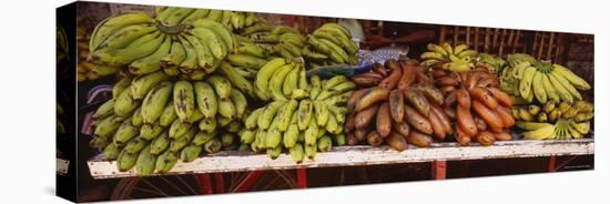 Bunches of Banana on a Market Stall, Thanjavur, Tamil Nadu, India-null-Premier Image Canvas