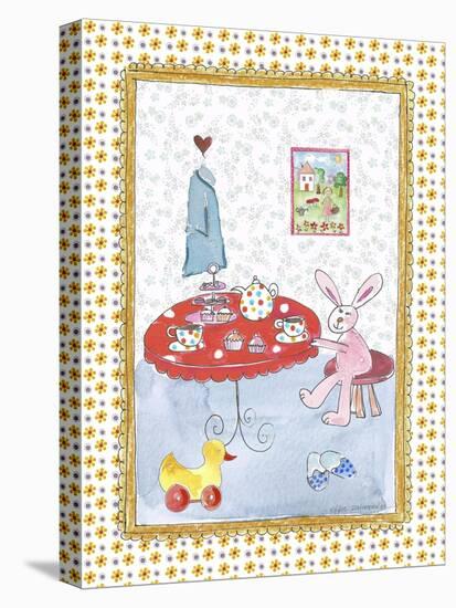 Bunny at Tea Table-Effie Zafiropoulou-Premier Image Canvas