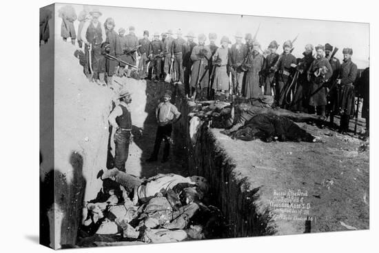 Bureal (Burial) of the Dead at the Battlefield of Wounded Knee, South Dakota, 1891-null-Premier Image Canvas