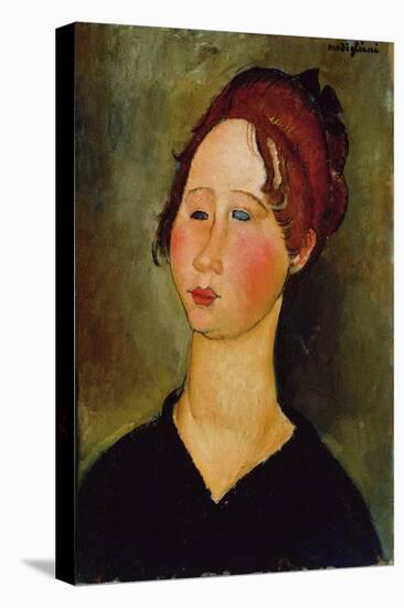 Burgundian Woman, 1918 (Oil on Canvas)-Amedeo Modigliani-Premier Image Canvas