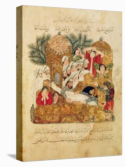 Burial of a Plague Victim, from "Al Maqamat" by Al-Hariri-null-Premier Image Canvas