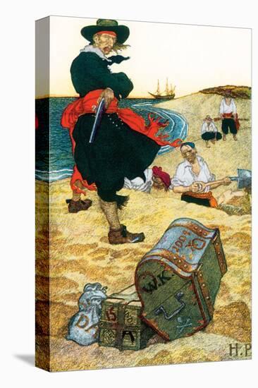Buried Treasure-Howard Pyle-Stretched Canvas