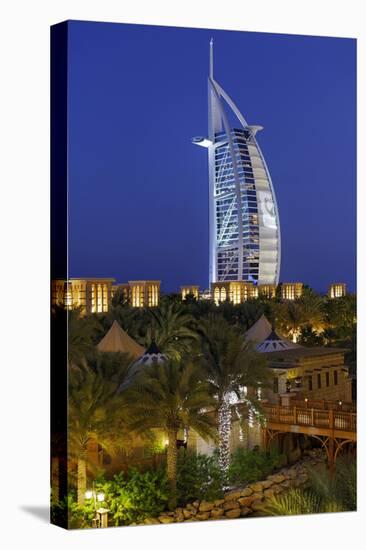 Burj Al Arab and Medinat Hotels, 7 Stars Hotel, Jumeirah, Dubai, United Arab Emirates-Axel Schmies-Premier Image Canvas