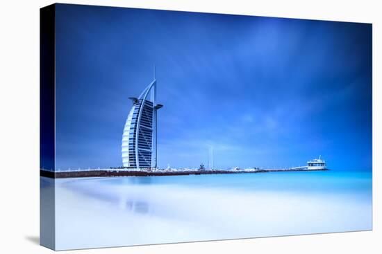 Burj Al Arab Hotel on Jumeirah Beach in Dubai, Modern Architecture, Luxury Beach Resort, Summer Vac-Anna Omelchenko-Premier Image Canvas