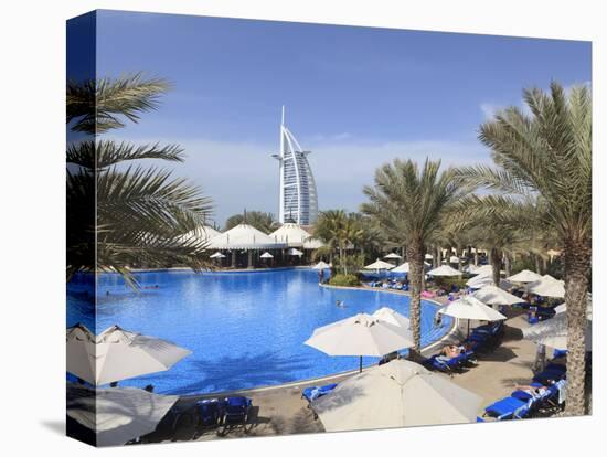 Burj Al Arab Seen From the Swimming Pool of the Madinat Jumeirah Hotel, Jumeirah Beach, Dubai, Uae-Amanda Hall-Premier Image Canvas