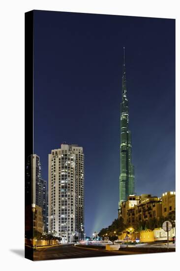 Burj Khalifa, the Highest Tower of the World, Night Photography-Axel Schmies-Premier Image Canvas