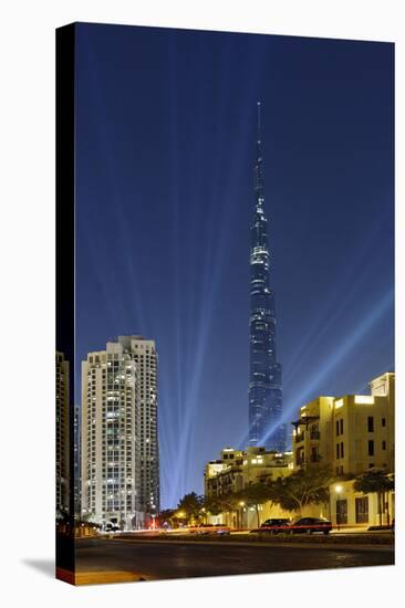 Burj Khalifa, the Highest Tower of the World, Night Photography-Axel Schmies-Premier Image Canvas