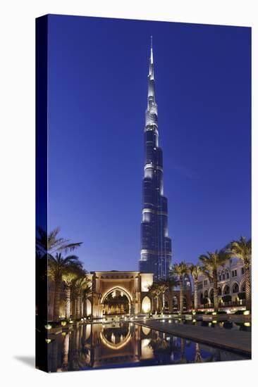 Burj Khalifa, the Highest Tower of the World, Night Photography-Axel Schmies-Premier Image Canvas