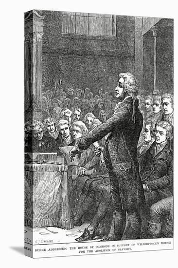 Burke Addressing the House of Commons in Support of Wilberforce's Motion for Abolition of Slavery-Charles Joseph Staniland-Premier Image Canvas
