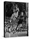 Burke Scott of Hoosiers Basketball Team Leaping Through Air Towards Lay Up Shot at Basketball Hoop-Francis Miller-Premier Image Canvas