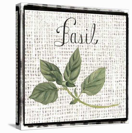 Burlap Herbs V-Grace Popp-Stretched Canvas