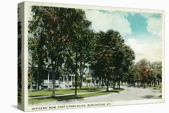 Burlington, Vermont, Fort Ethan Allen View of Officers' Row-Lantern Press-Stretched Canvas