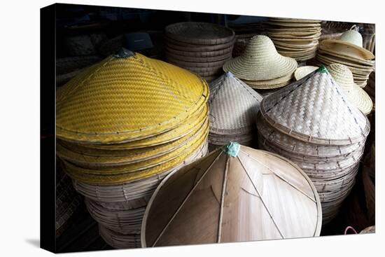 Burmese Hats Hand Made from Bamboo Leaves and Grasses, Myanmar (Burma)-Annie Owen-Premier Image Canvas