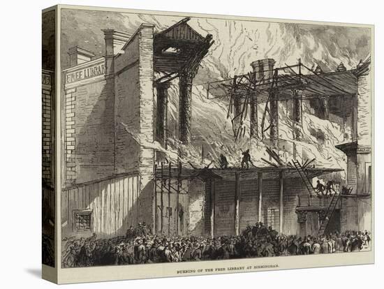 Burning of the Free Library at Birmingham-null-Premier Image Canvas