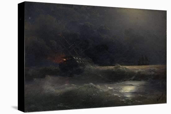 Burning Ship (An Episode of the Russian-Turkish War), 1896-Ivan Konstantinovich Aivazovsky-Premier Image Canvas