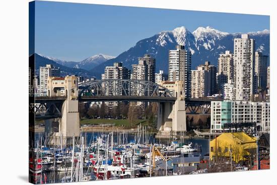 Burrard Bridge VancouverWinter-null-Stretched Canvas