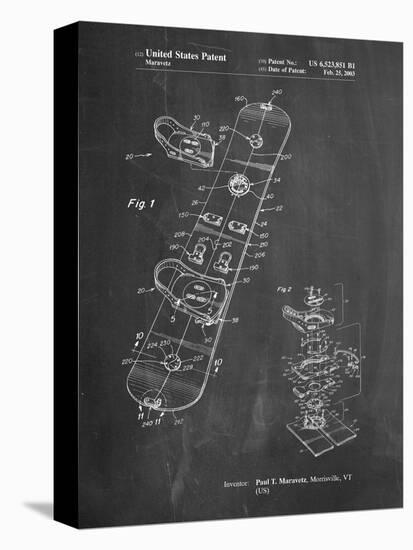 Burton Touring Snowboard Patent-Cole Borders-Stretched Canvas