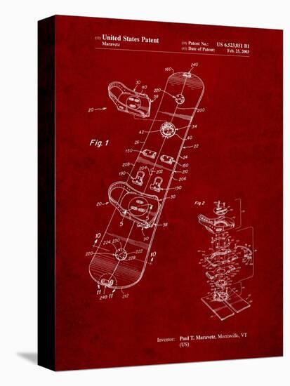 Burton Touring Snowboard Patent-Cole Borders-Stretched Canvas