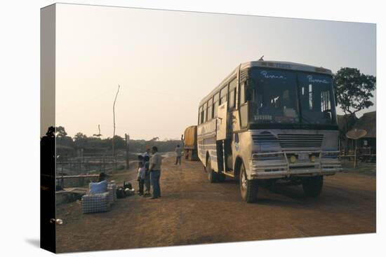 Bus Stop Near Guayaraerin, Bolivia, South America-Mark Chivers-Premier Image Canvas