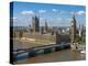 Buses Crossing Westminster Bridge by Houses of Parliament, London, England, United Kingdom, Europe-Walter Rawlings-Premier Image Canvas