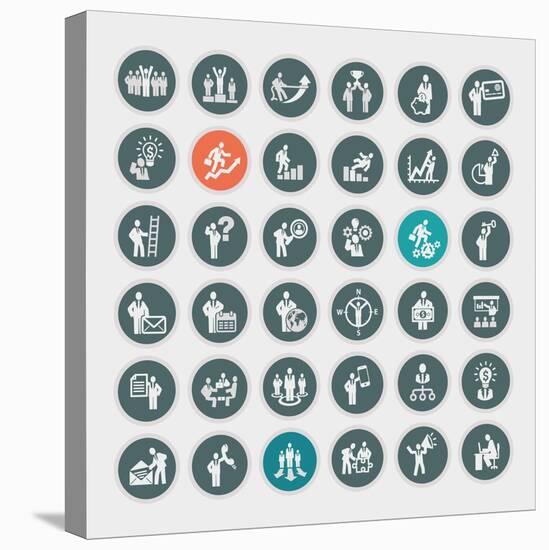 Business Concept Icons-PureSolution-Stretched Canvas