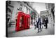 Business Life Concept in London, the Uk. Red Phone Booth, People in Suits Walking-Michal Bednarek-Premier Image Canvas
