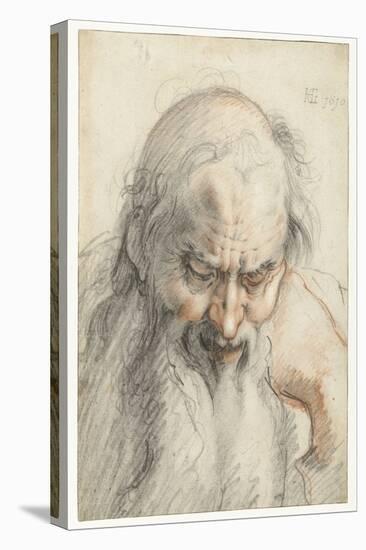 Bust of an Old Man, 1610 (Chalk on Paper)-Hendrik Goltzius-Premier Image Canvas