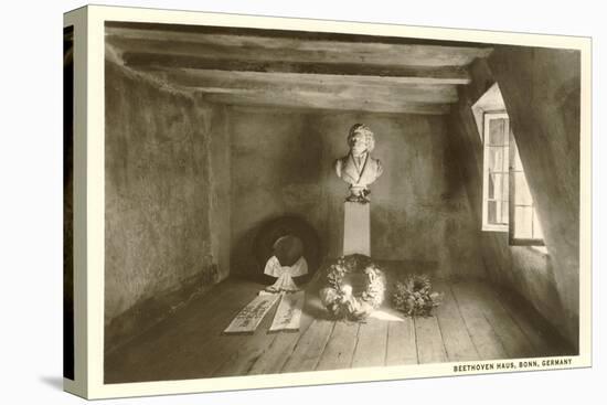 Bust of Beethoven in Attic in Bonn, Germany-null-Stretched Canvas