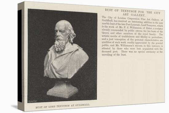 Bust of Lord Tennyson at Guildhall-null-Premier Image Canvas
