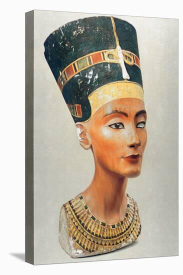 Bust of Nefertiti, Queen and Wife of the Ancient Egyptian Pharaoh Akhenaten (Amenhotep I)-null-Premier Image Canvas