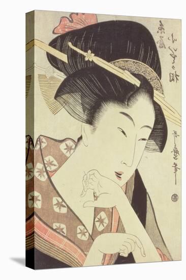 Bust Portrait of the Heroine Kioto of the Itoya-Kitagawa Utamaro-Premier Image Canvas