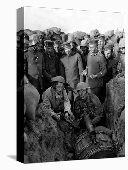 Buster s'en va-t-en guerre (DOUGHBOYS) by EdwardSedgwick with Buster Keaton, 1930 (b/w photo)-null-Stretched Canvas