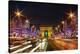 Bustling Paris at Night-null-Stretched Canvas