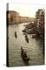 Bustling Riverfront Along the Grand Canal in Venice, Italy-David Noyes-Premier Image Canvas
