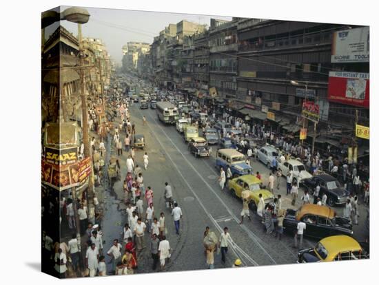 Busy Street, Calcutta, West Bengal, India-John Henry Claude Wilson-Premier Image Canvas